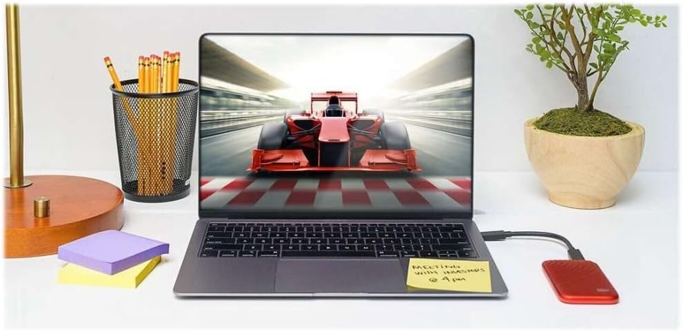 image:imageWestern Digital 2TB My Passport SSD Portable External Solid State Drive Red Sturdy and Blazing Fast Password Protection with Hardware Encryption WDBAGF0020BRDWESNRed