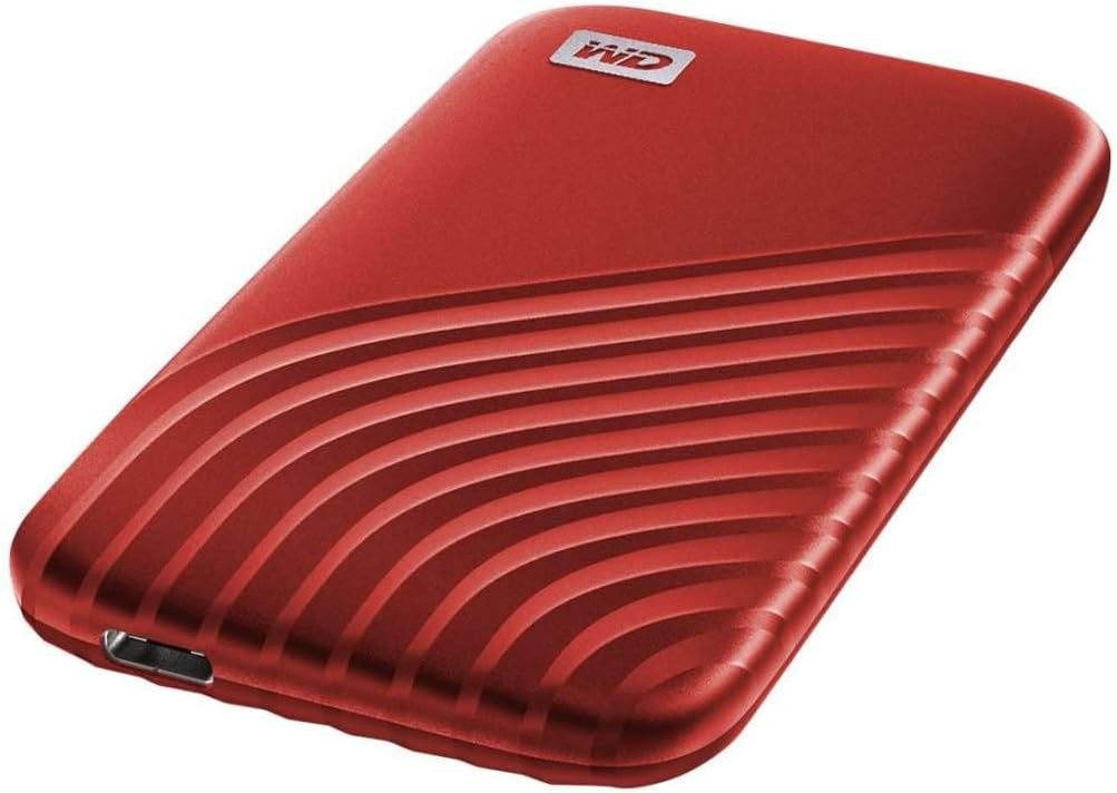image:imageWestern Digital 2TB My Passport SSD Portable External Solid State Drive Red Sturdy and Blazing Fast Password Protection with Hardware Encryption WDBAGF0020BRDWESNRed