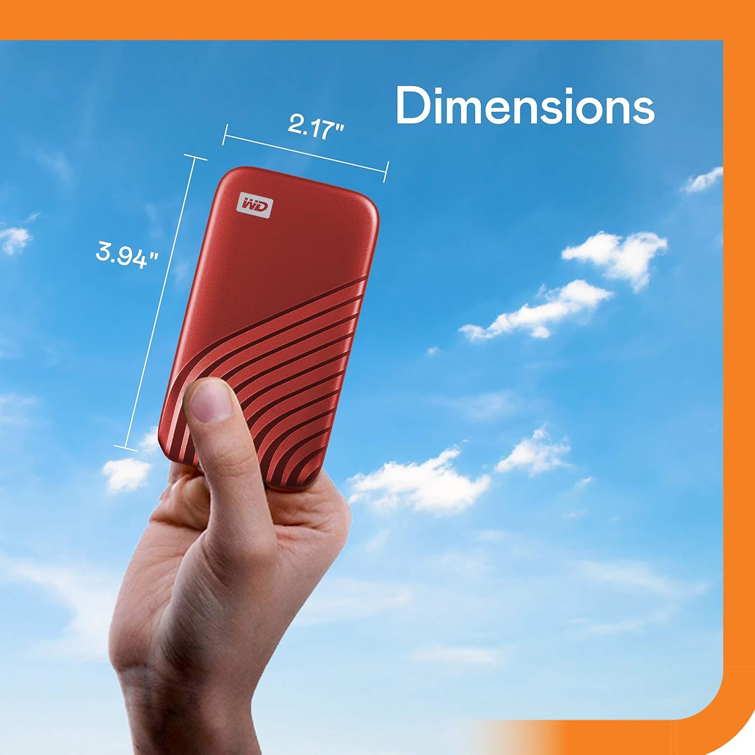 image:imageWestern Digital 2TB My Passport SSD Portable External Solid State Drive Red Sturdy and Blazing Fast Password Protection with Hardware Encryption WDBAGF0020BRDWESNRed