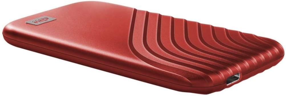 image:imageWestern Digital 2TB My Passport SSD Portable External Solid State Drive Red Sturdy and Blazing Fast Password Protection with Hardware Encryption WDBAGF0020BRDWESNRed