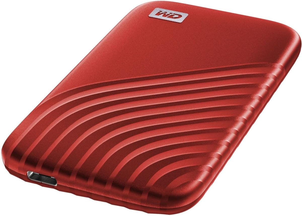 image:imageWestern Digital 2TB My Passport SSD Portable External Solid State Drive Red Sturdy and Blazing Fast Password Protection with Hardware Encryption WDBAGF0020BRDWESNRed