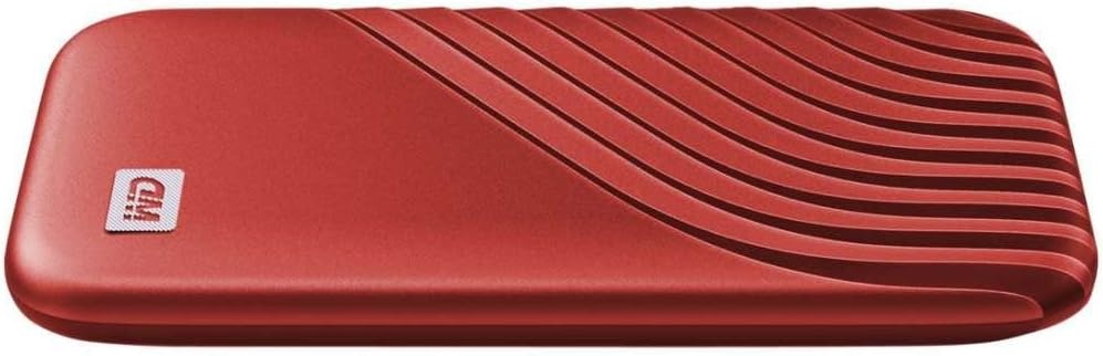 image:imageWestern Digital 2TB My Passport SSD Portable External Solid State Drive Red Sturdy and Blazing Fast Password Protection with Hardware Encryption WDBAGF0020BRDWESNRed