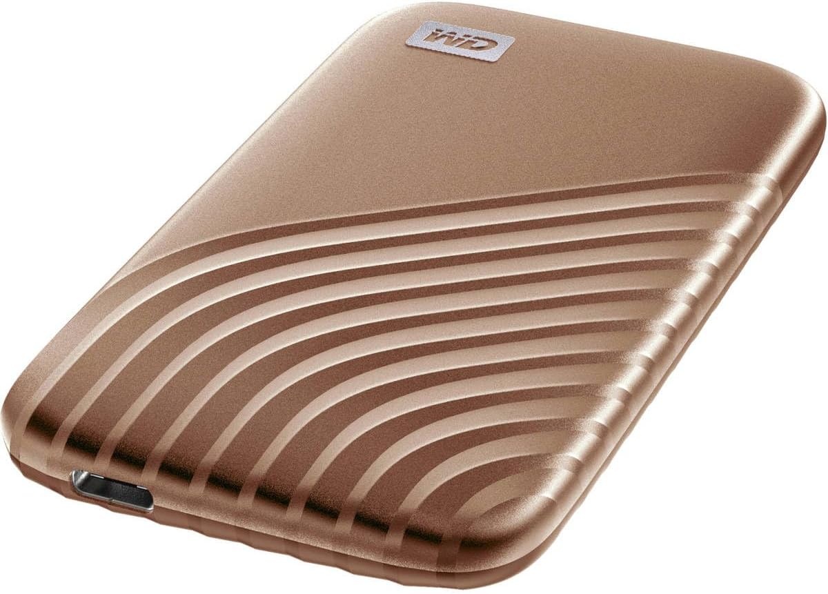image:imageWestern Digital 2TB My Passport SSD Portable External Solid State Drive Red Sturdy and Blazing Fast Password Protection with Hardware Encryption WDBAGF0020BRDWESNGold
