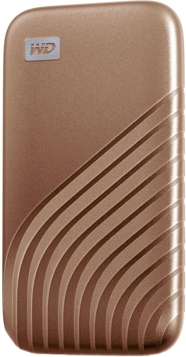 image:imageWestern Digital 2TB My Passport SSD Portable External Solid State Drive Red Sturdy and Blazing Fast Password Protection with Hardware Encryption WDBAGF0020BRDWESNGold