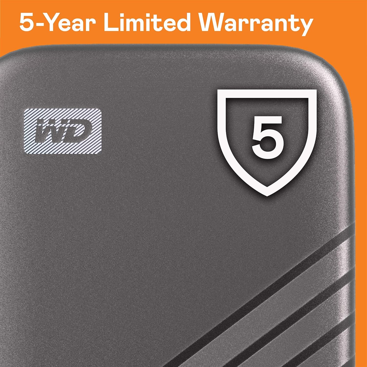 image:imageWestern Digital 2TB My Passport SSD Portable External Solid State Drive Red Sturdy and Blazing Fast Password Protection with Hardware Encryption WDBAGF0020BRDWESNGray