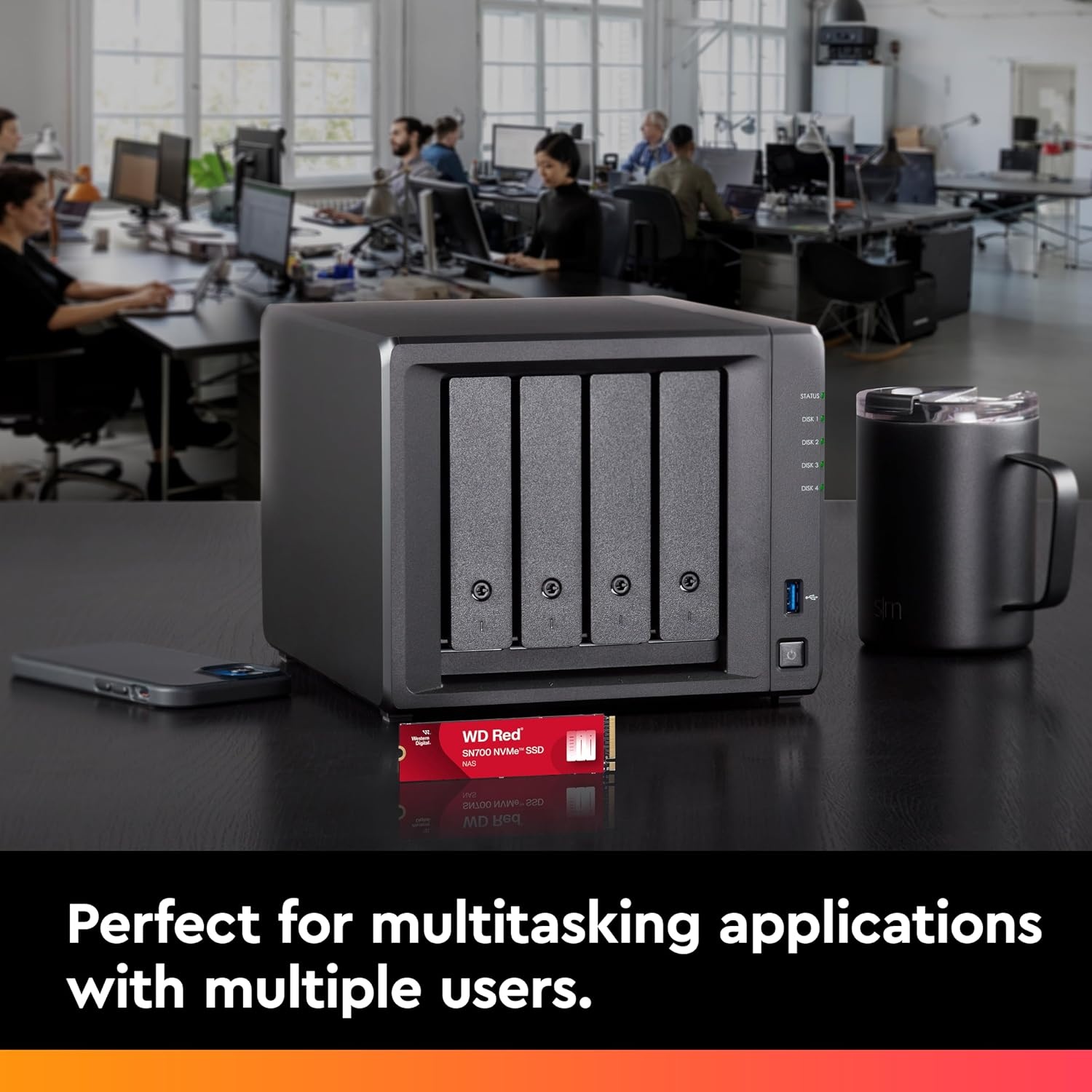 image:imageWestern Digital 500GB WD Red SN700 NVMe Internal Solid State Drive SSD for NAS Devices Gen3 PCIe M2 2280 Up to 3430 MBs WDS500G1R0C2TB