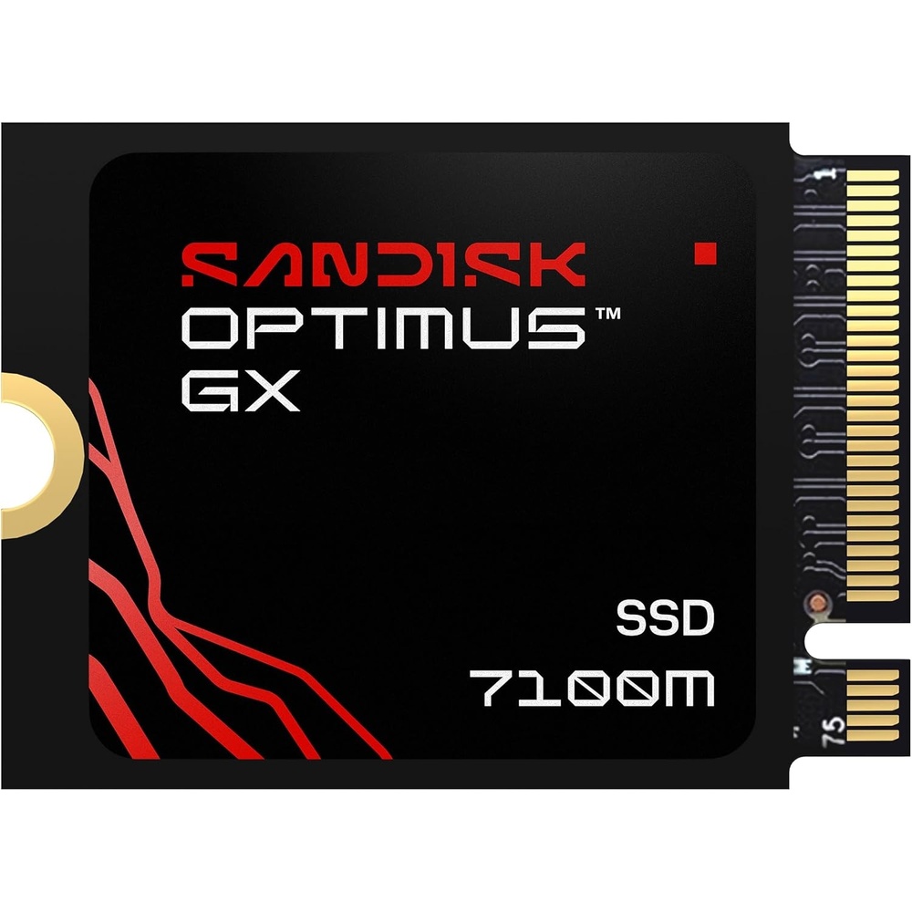 image:imageSANDISK 1TB Optimus GX 7100M NVMe SSD  PCIe Gen 4 M2 2230 Up to 7250MBs Read Speed Up to 6900MBs Write Speed  SDSP71100TAT2TB