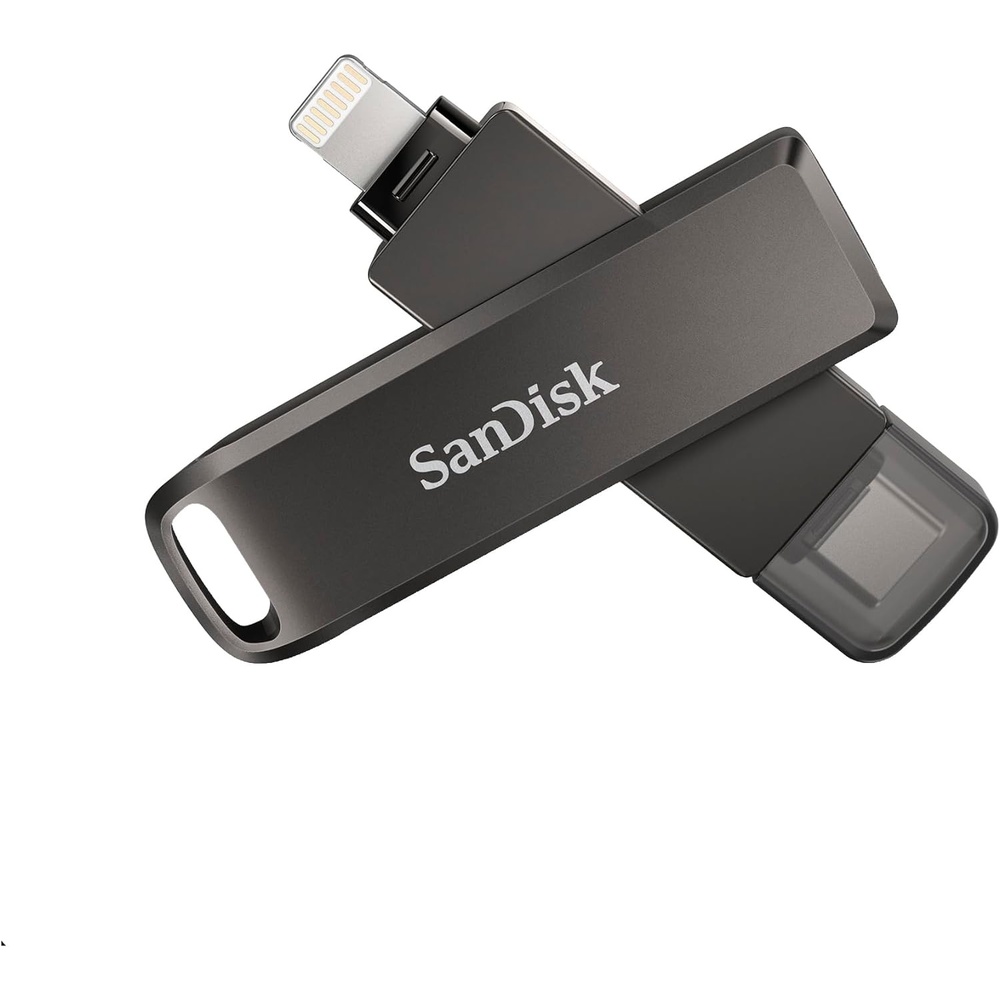 image:imageSANDISK 64GB iXpand Flash Drive Luxe with Lightning and USBC connectors  Works with iPhone 14 and older  SDIX70N064GGN6NNGray