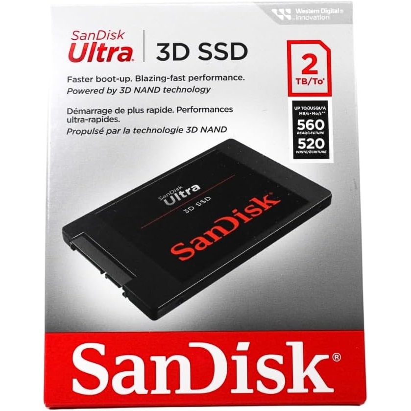 image:imageSANDISK Ultra 3D NAND 4TB Internal SSD SATA III 6 Gbs 257mm Up to 560 MBs SDSSDH34T00G262TB