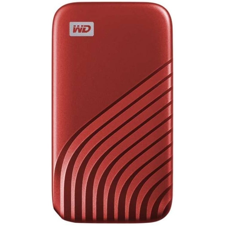 image:imageWestern Digital 2TB My Passport SSD Portable External Solid State Drive Red Sturdy and Blazing Fast Password Protection with Hardware Encryption WDBAGF0020BRDWESNRed
