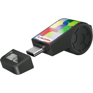 SANDISK 128GB USB-C Flash Drive, FIFA World Cup 2026 Edition – Up to 300MB/s Transfer speeds, USB 3.2 Gen 1, USB Type-C – Black, with Custom Lanyard & Sticker – SDCZIA-128G-G46(Black)