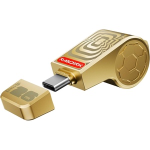 SANDISK 128GB USB-C Flash Drive, FIFA World Cup 2026 Edition – Up to 300MB/s Transfer speeds, USB 3.2 Gen 1, USB Type-C – Black, with Custom Lanyard & Sticker – SDCZIA-128G-G46(Gold)