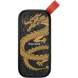 SANDISK 1TB Portable SSD, Dragon Edition – Up to 800MB/s, USB-C, USB 3.2 Gen 2, Updated Firmware – External Solid State Drive – ‎SDSSDE30-1T00-GD25