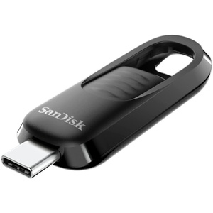 SANDISK 256GB Ultra Slider USB Type-C Flash Drive – Up to 400MB/s, USB 3.2 Gen 1, Retractable Connector – SDCZ480-256G-G46​(64GB)