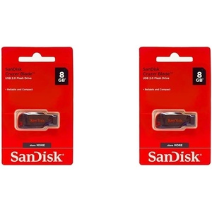 SANDISK Cruzer Blade 64GB USB 2.0 Flash Drive- SDCZ50-064G-B35(8GB (Pack of 2))