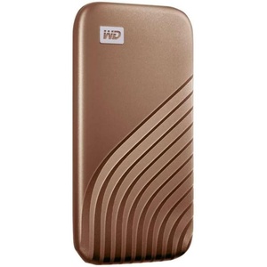 Western Digital 2TB My Passport SSD Portable External Solid State Drive, Red, Sturdy and Blazing Fast, Password Protection with Hardware Encryption – WDBAGF0020BRD-WESN(Gold)